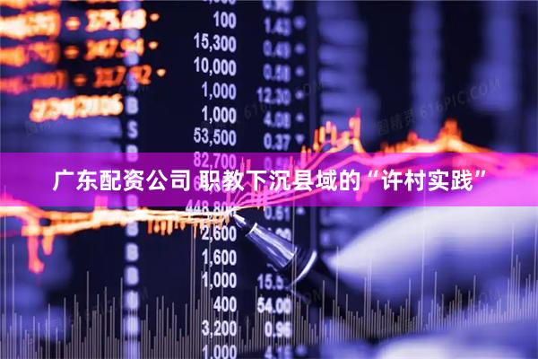 广东配资公司 职教下沉县域的“许村实践”